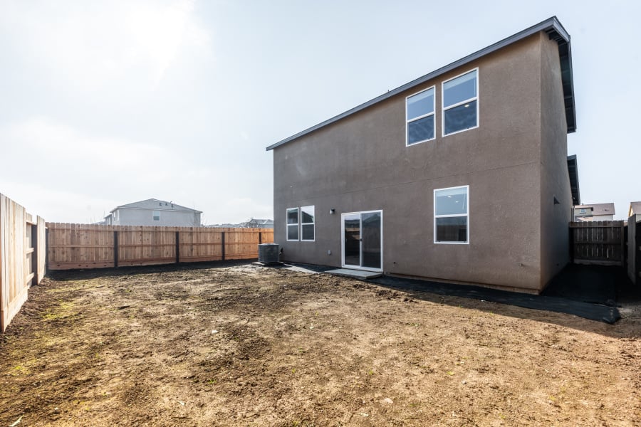 A building with a fence around it.