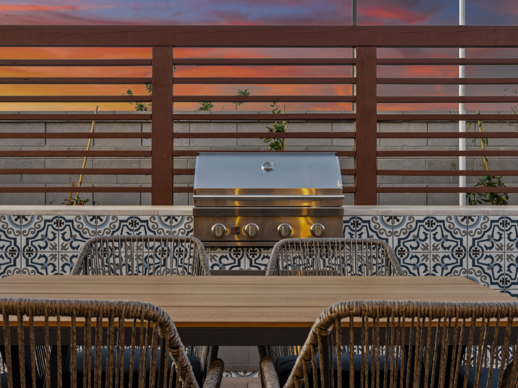 A computer on a table.