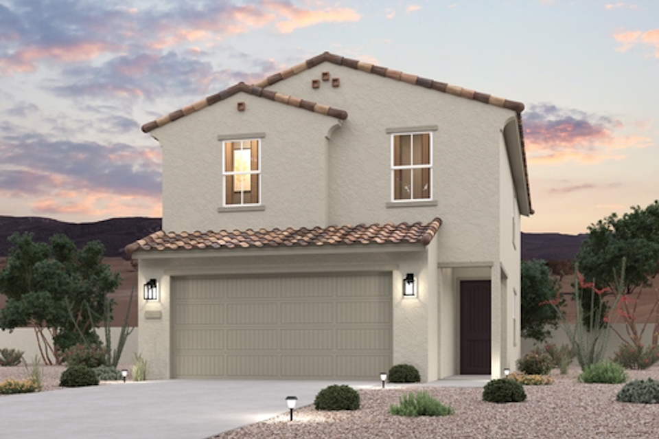 A house with a garage.