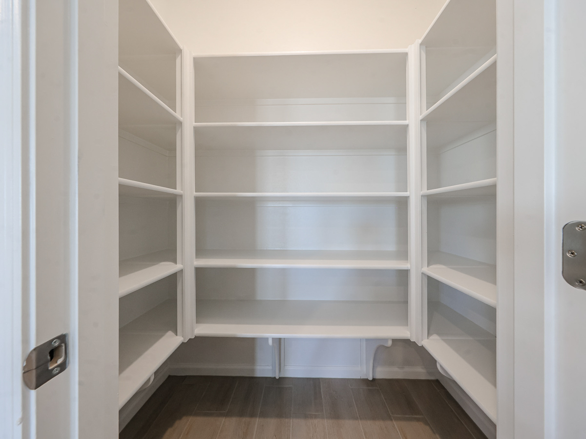 A white shelving unit.