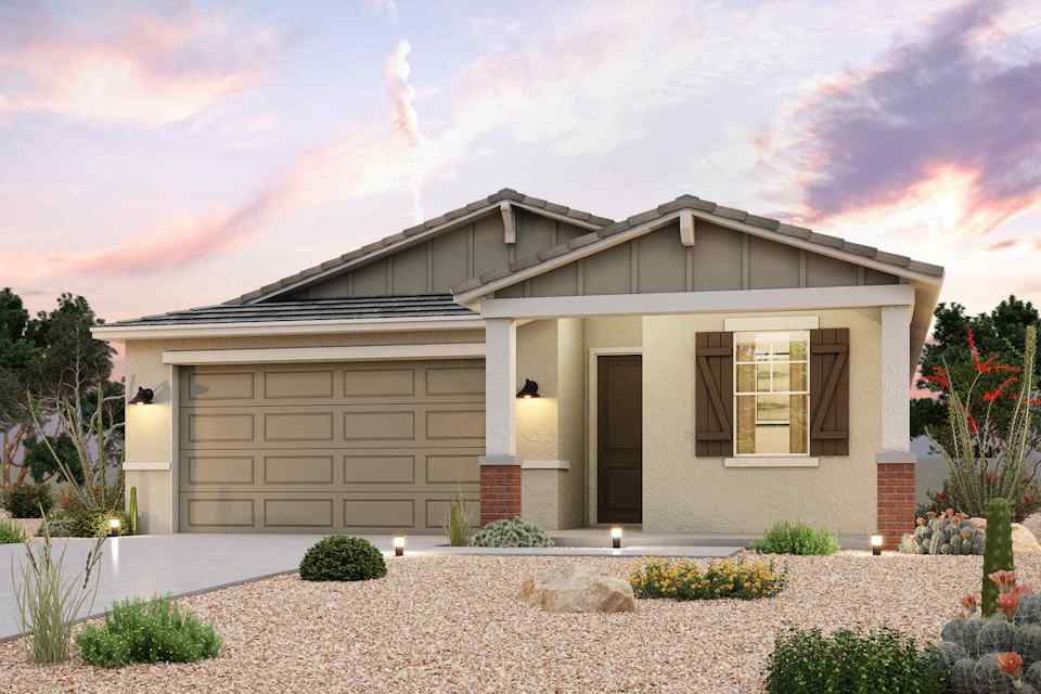 A house with a large front yard.