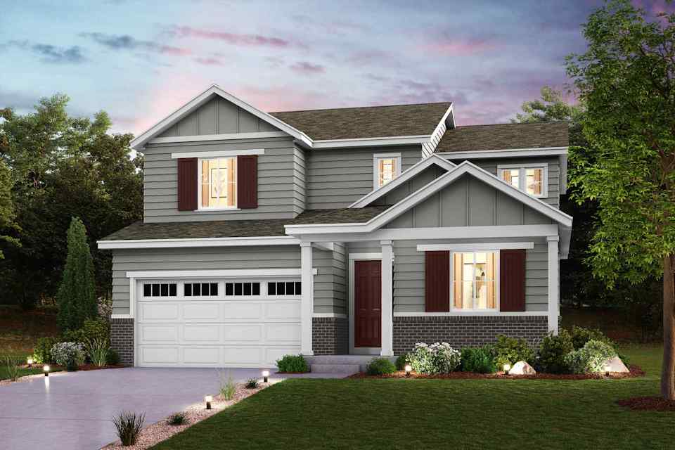 A house with a garage.