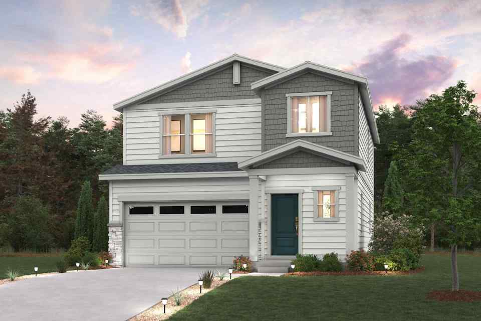 A house with a garage.