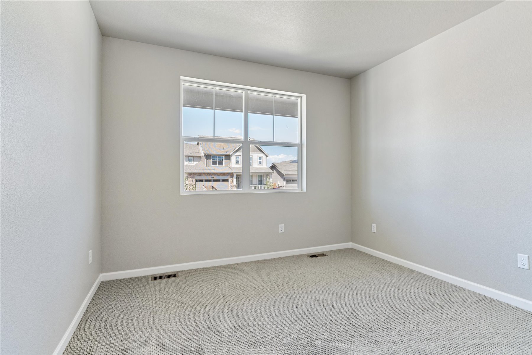 A room with a window.