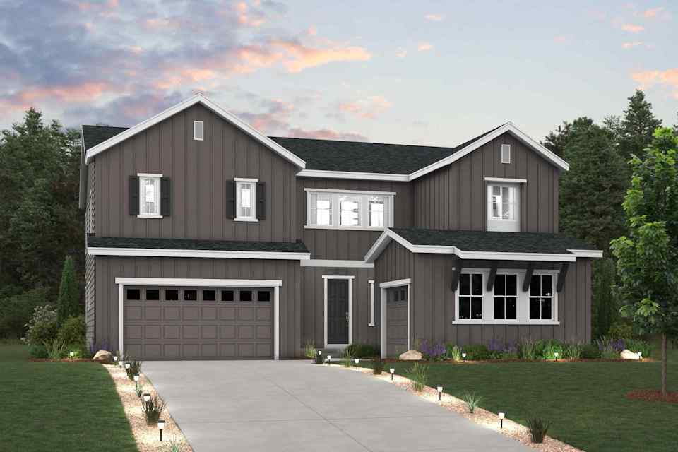 A house with a driveway.