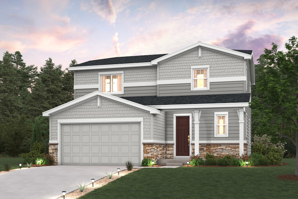 A house with a garage.