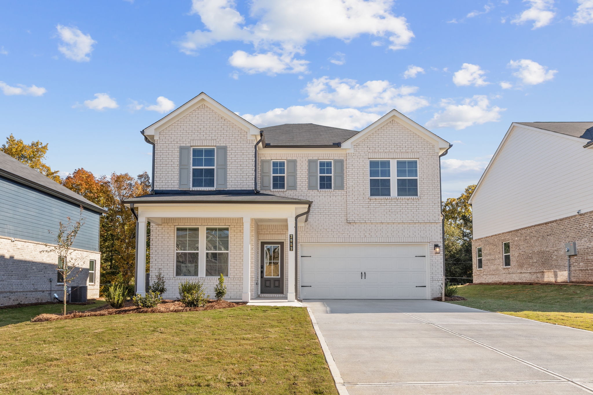 A house with a garage.