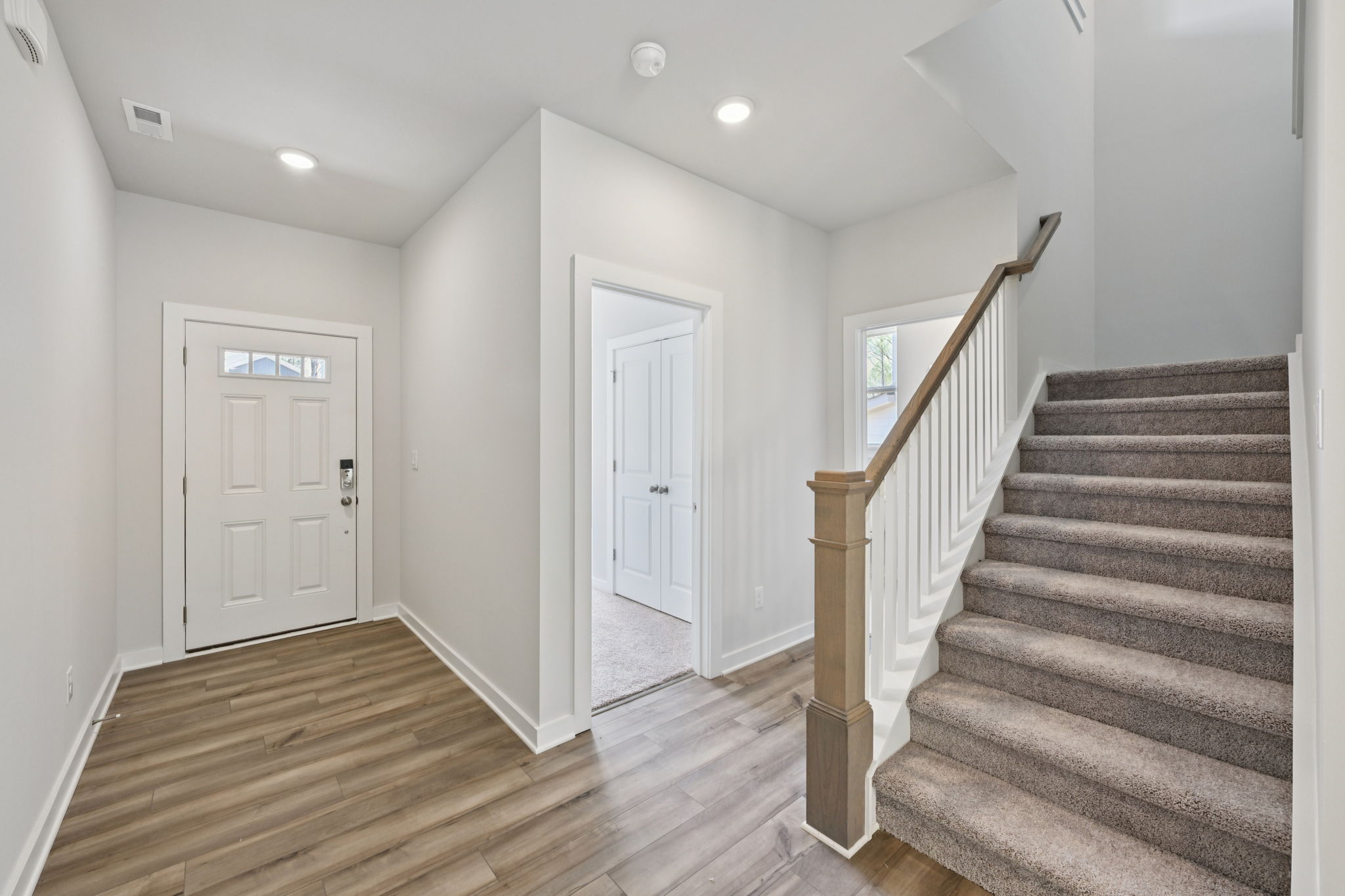 A staircase in a house.