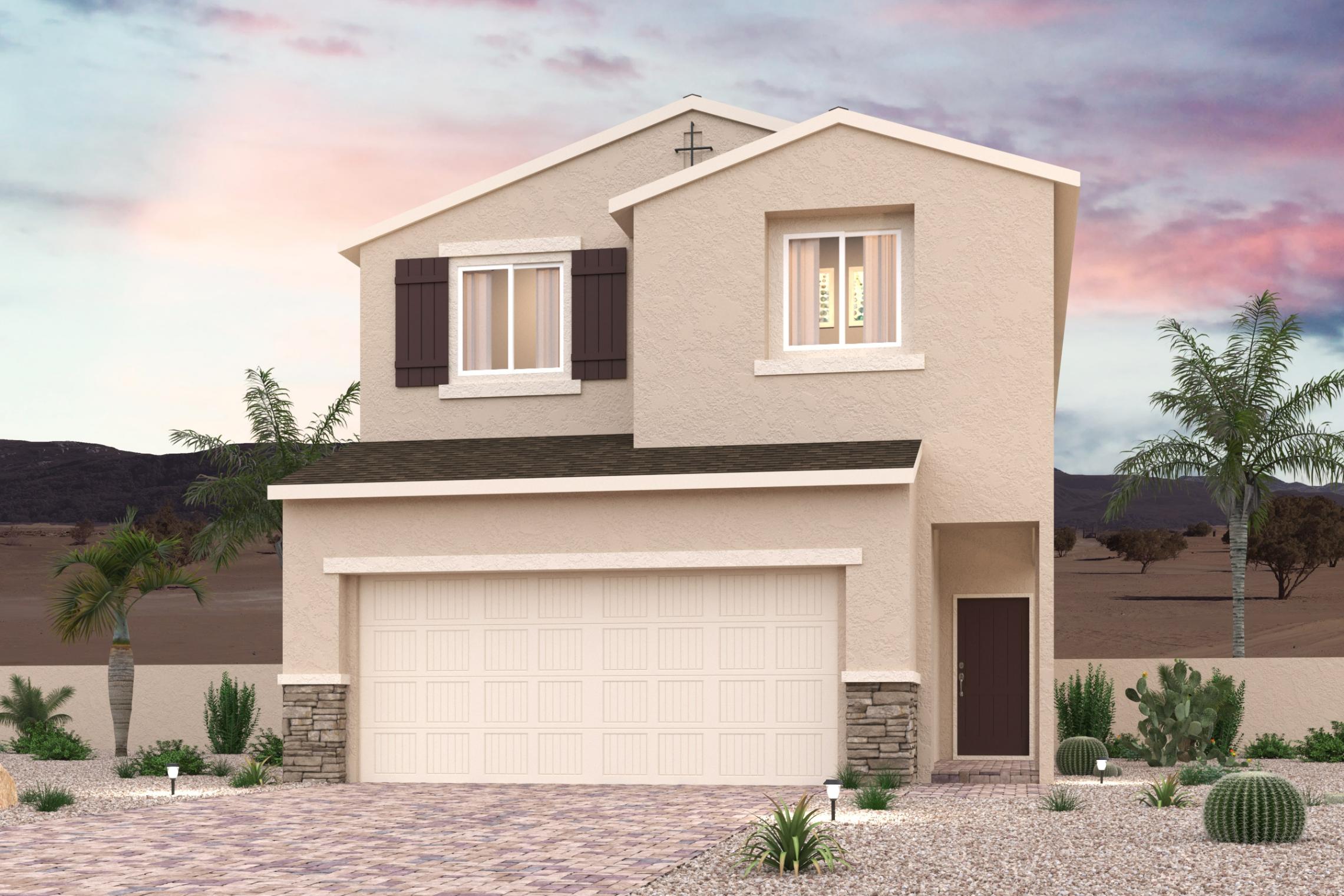 A house with a cross on the roof.