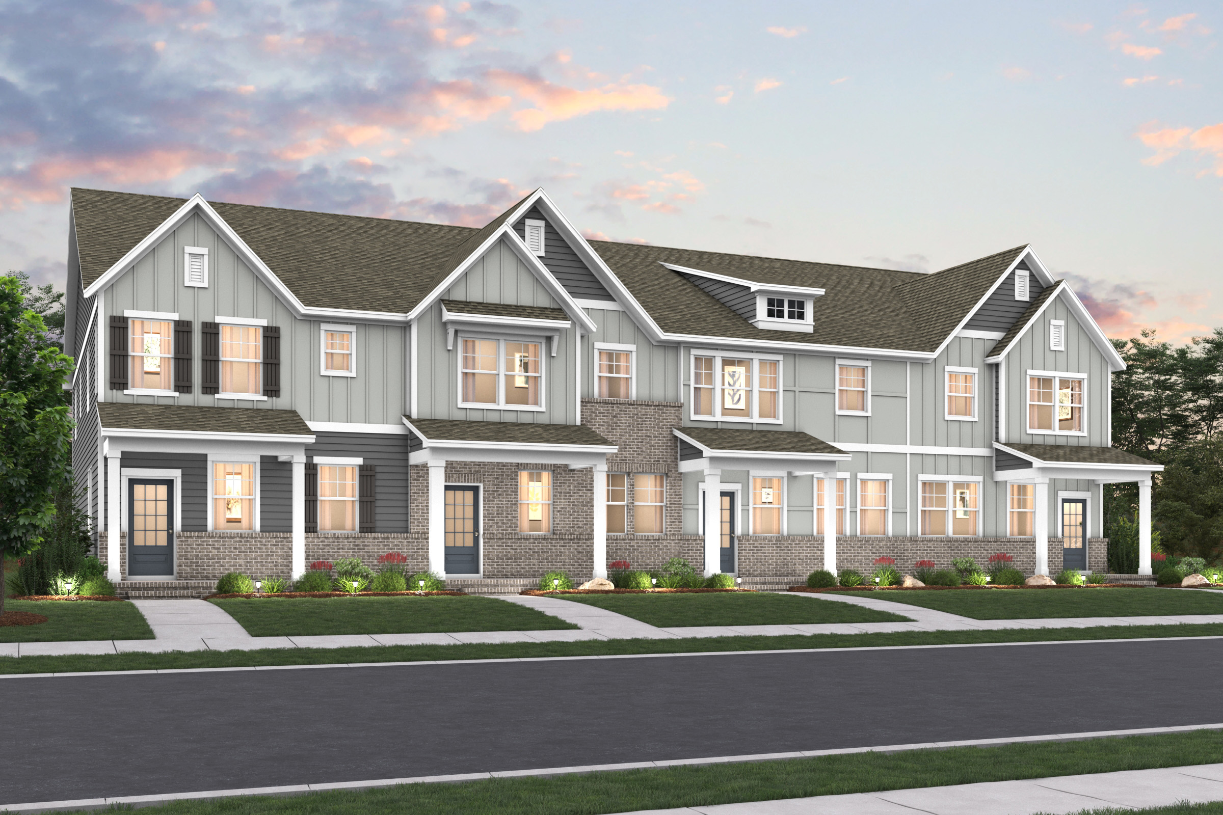 A large house with a driveway.