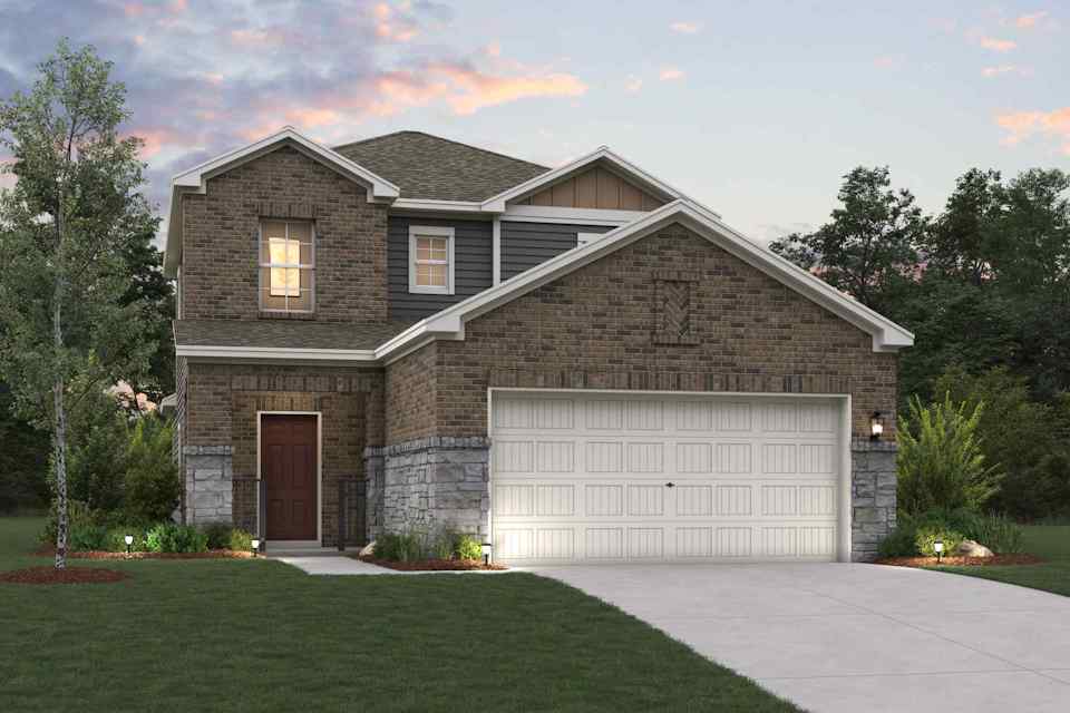 A house with a garage.