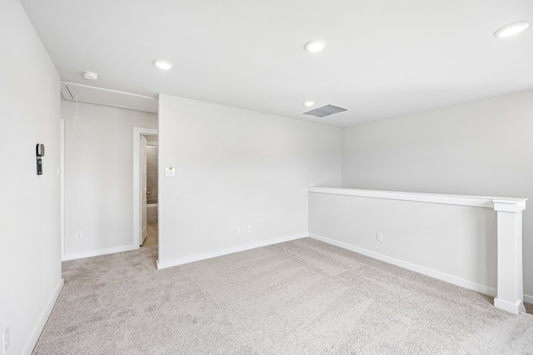 A room with white walls.