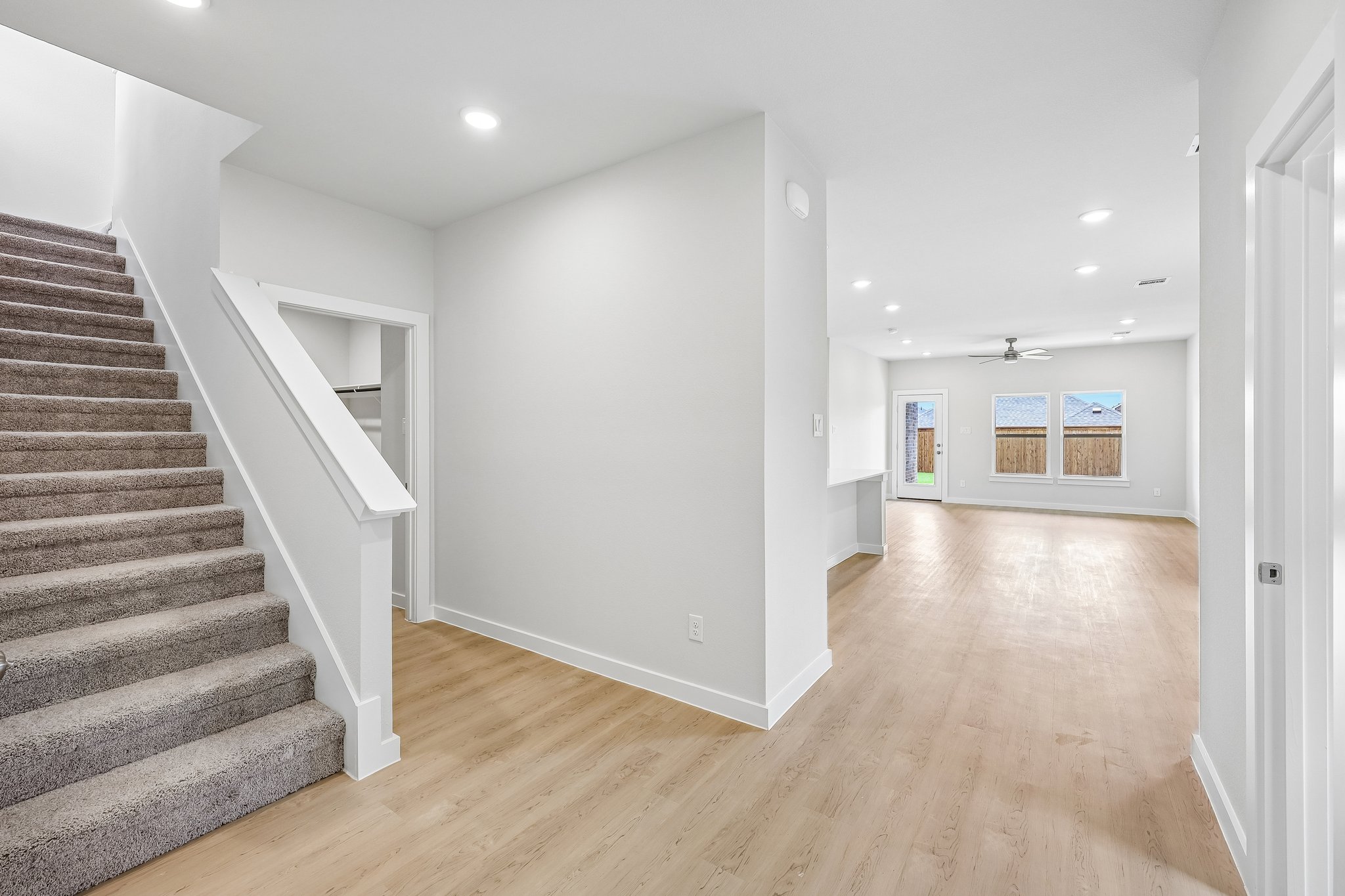 A staircase in a house.