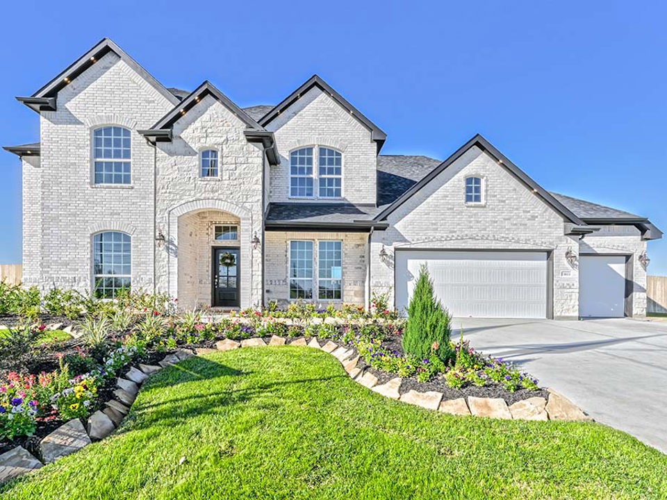 A house with a driveway.
