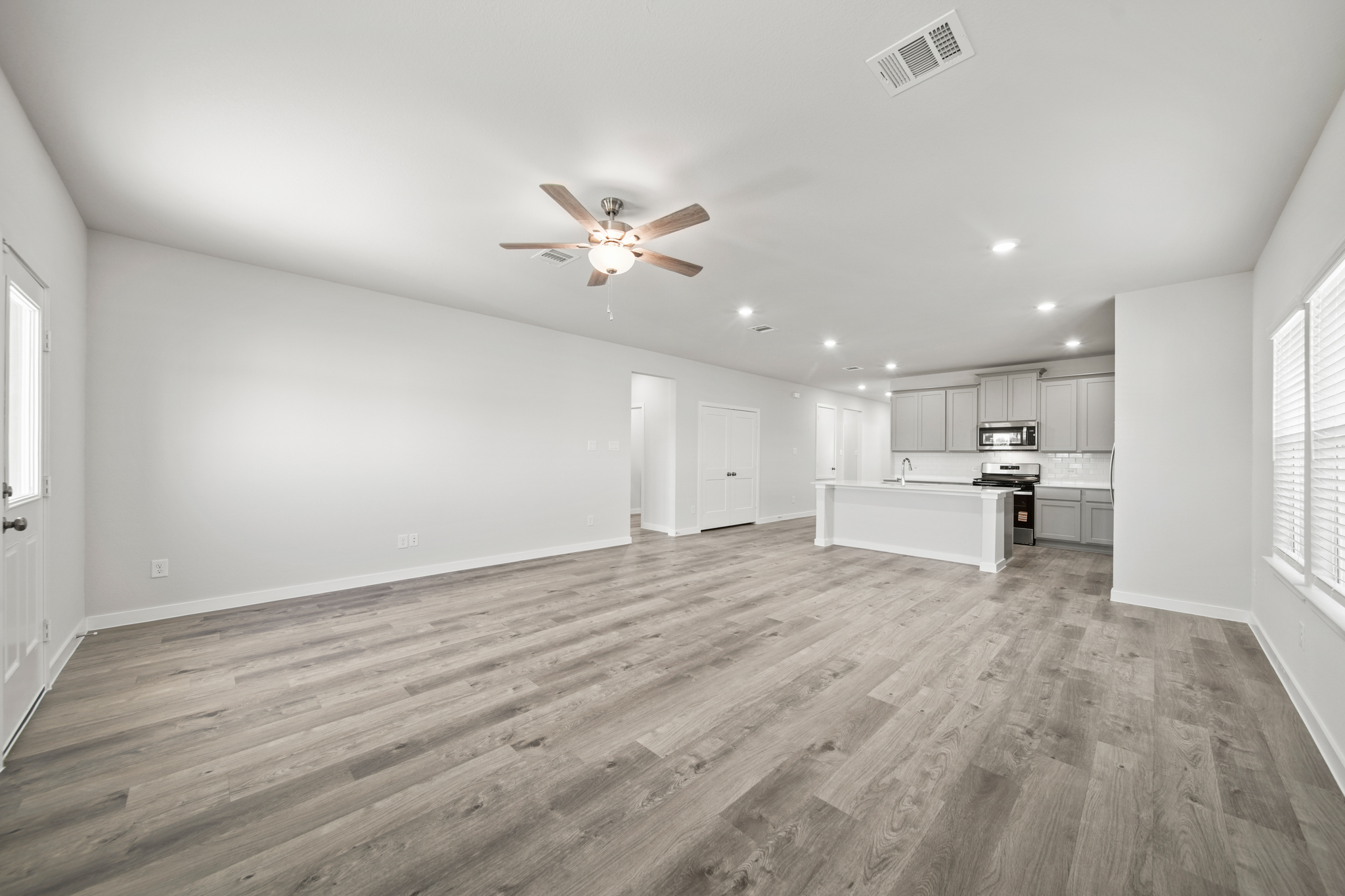A large empty kitchen.