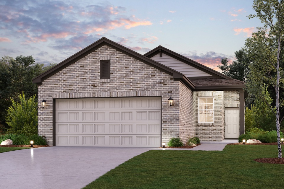 A house with a driveway.