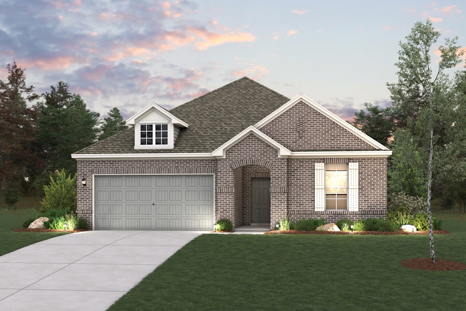 A house with a garage.