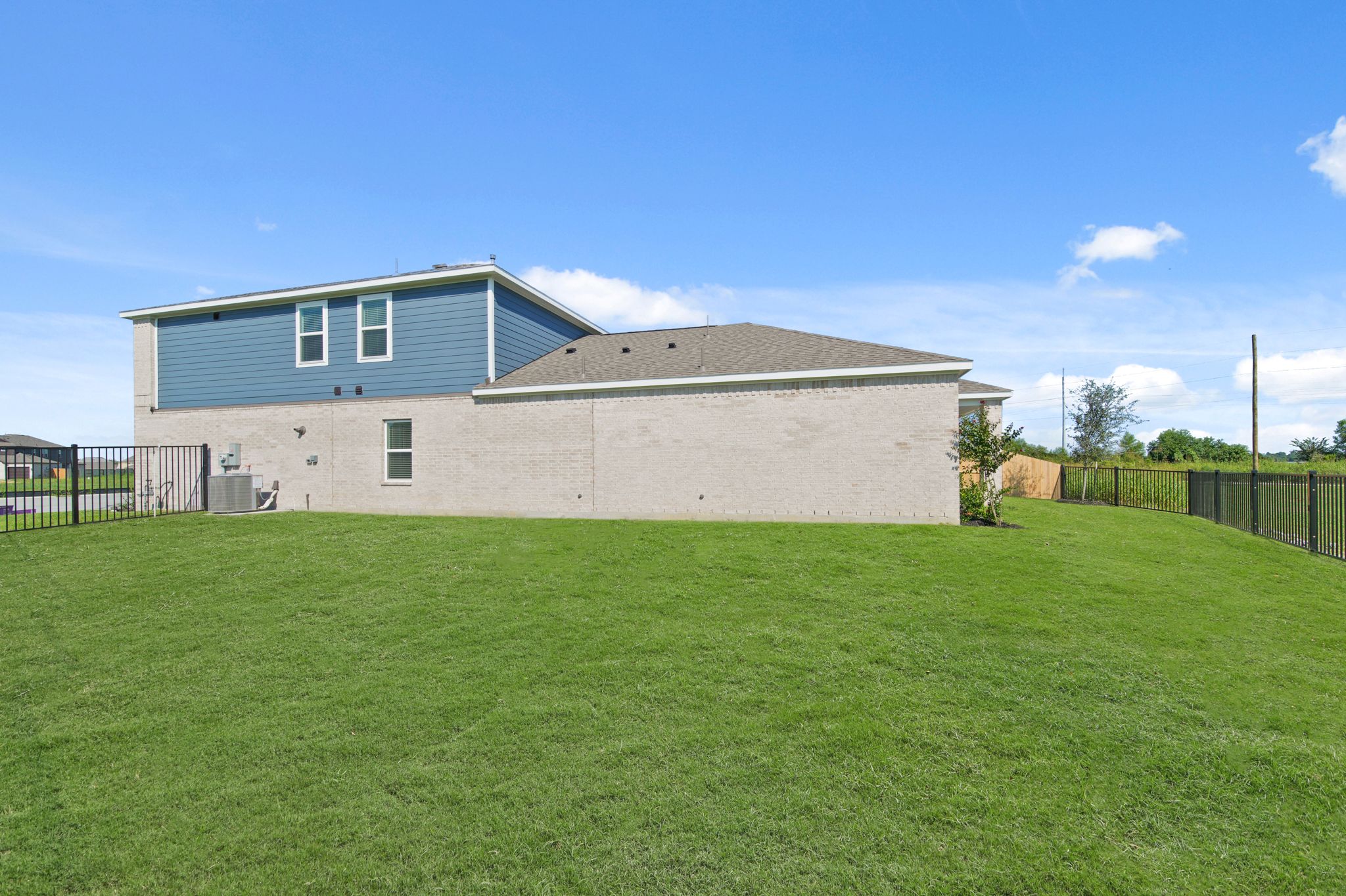 A building with a fence around it.