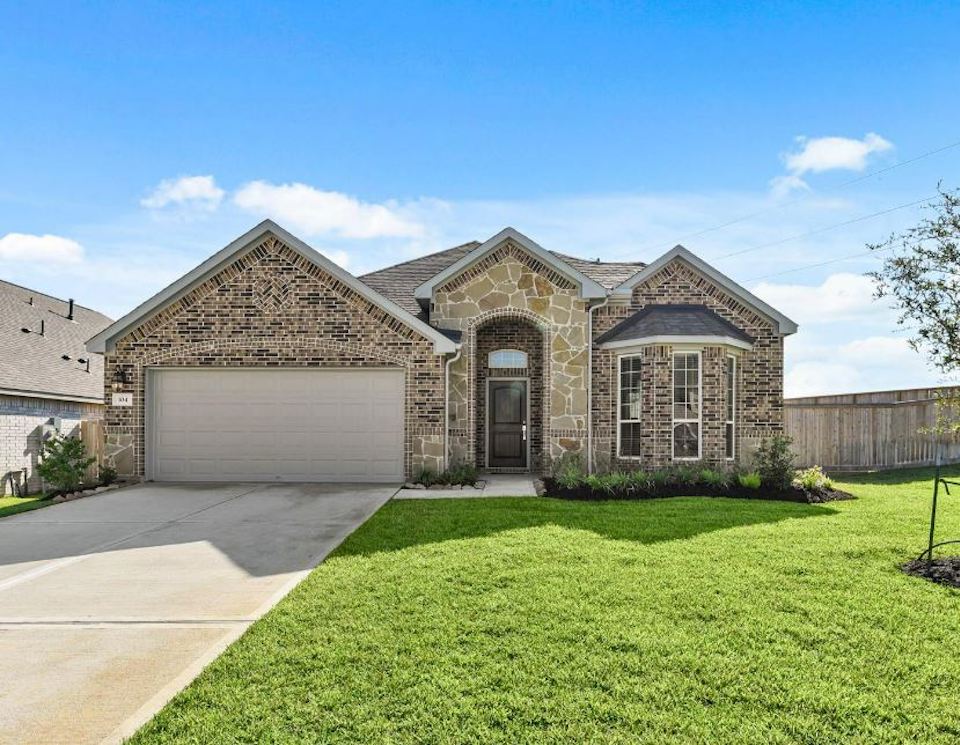 A house with a garage.