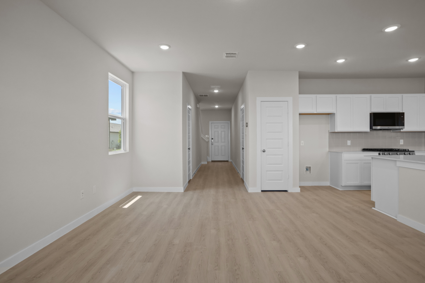 A large empty kitchen.