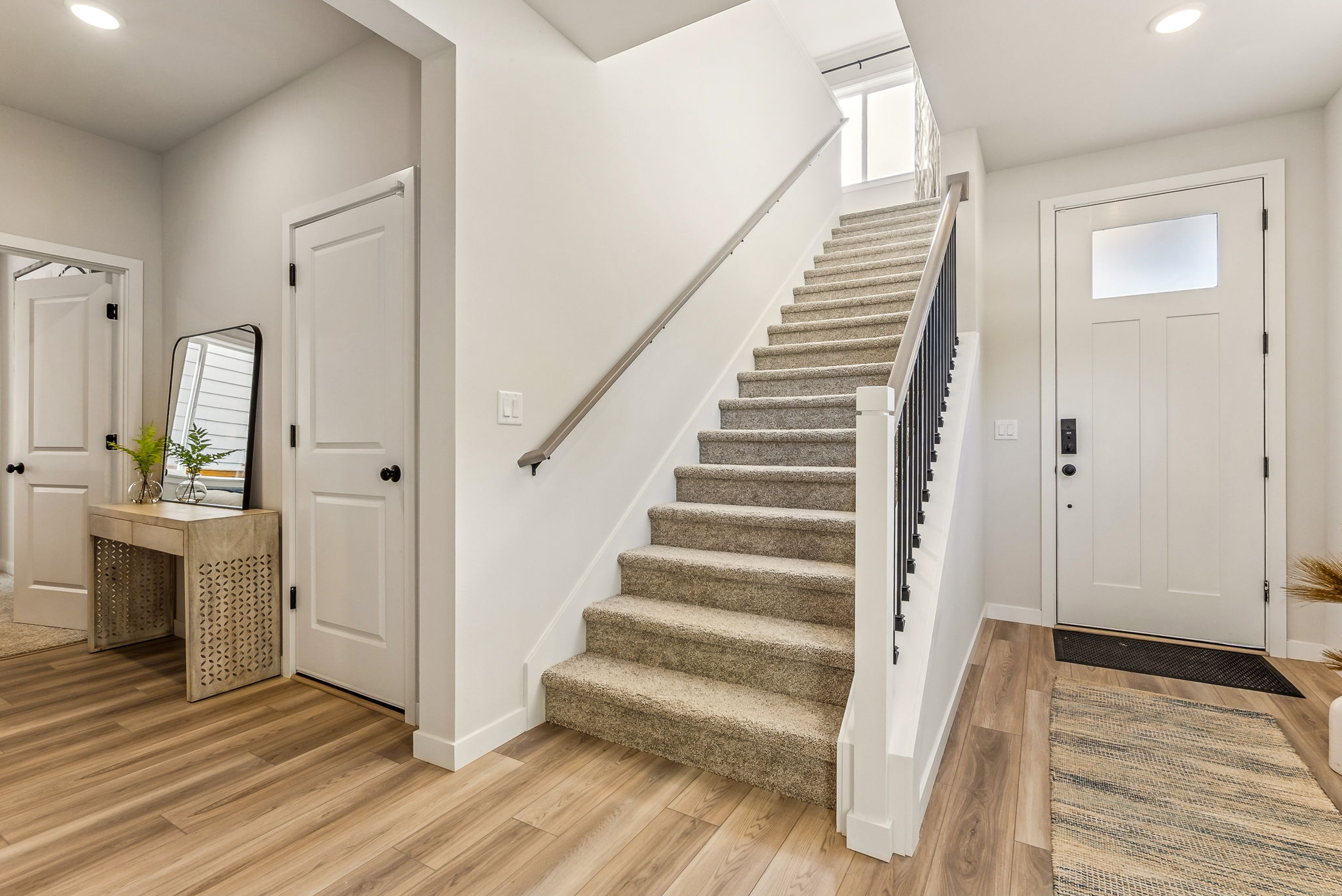 A staircase in a house.