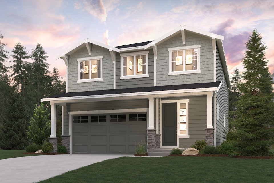 A house with a garage.