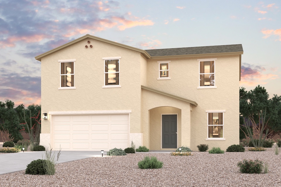 A house with a garage.