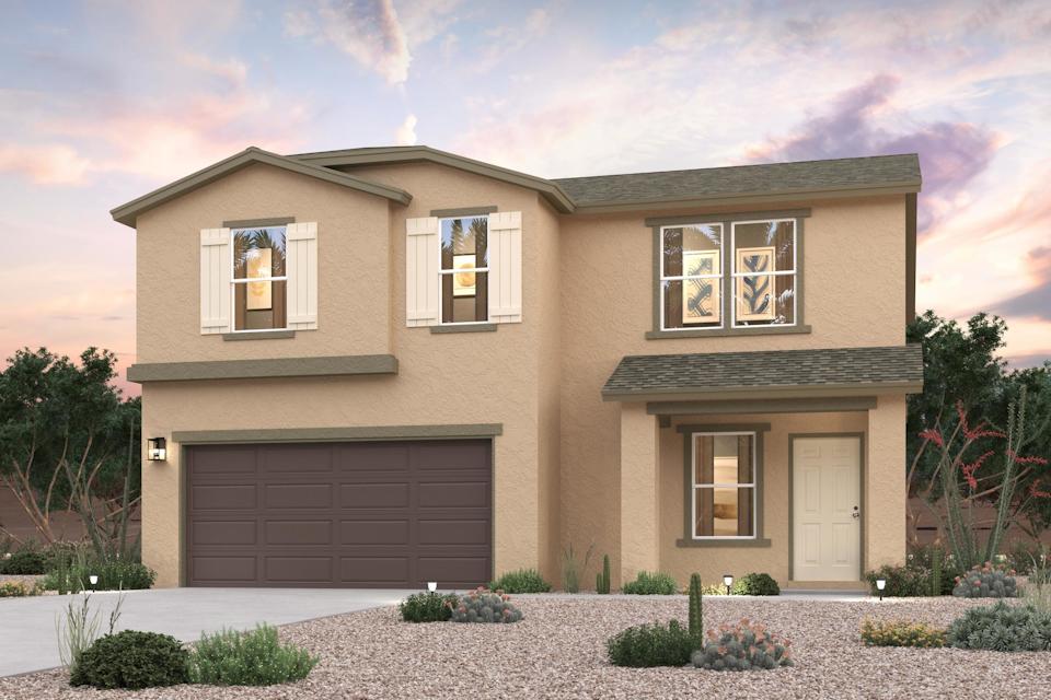 A house with a garage.
