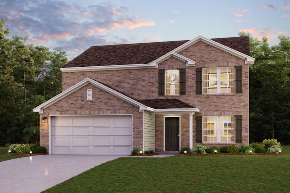 A house with a garage.