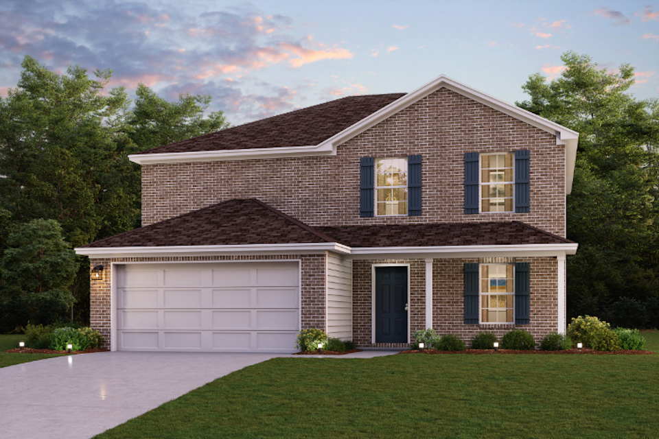 A house with a garage.