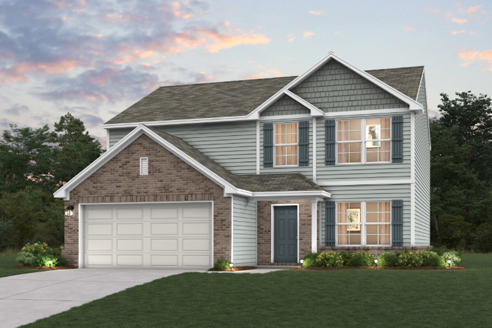 A house with a garage.