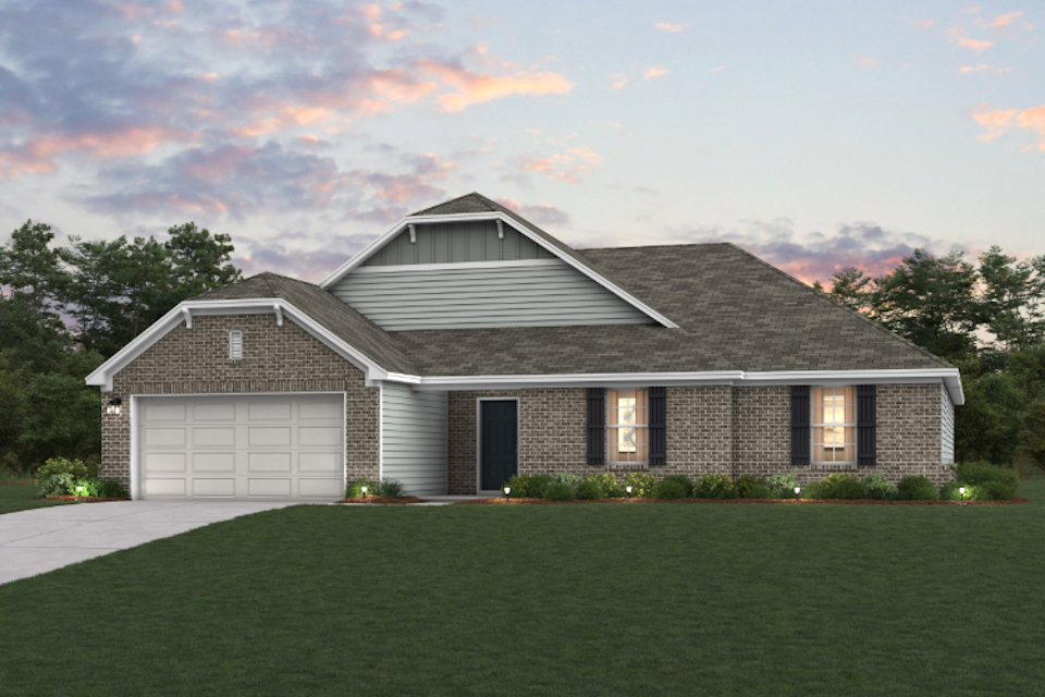 A house with a garage.