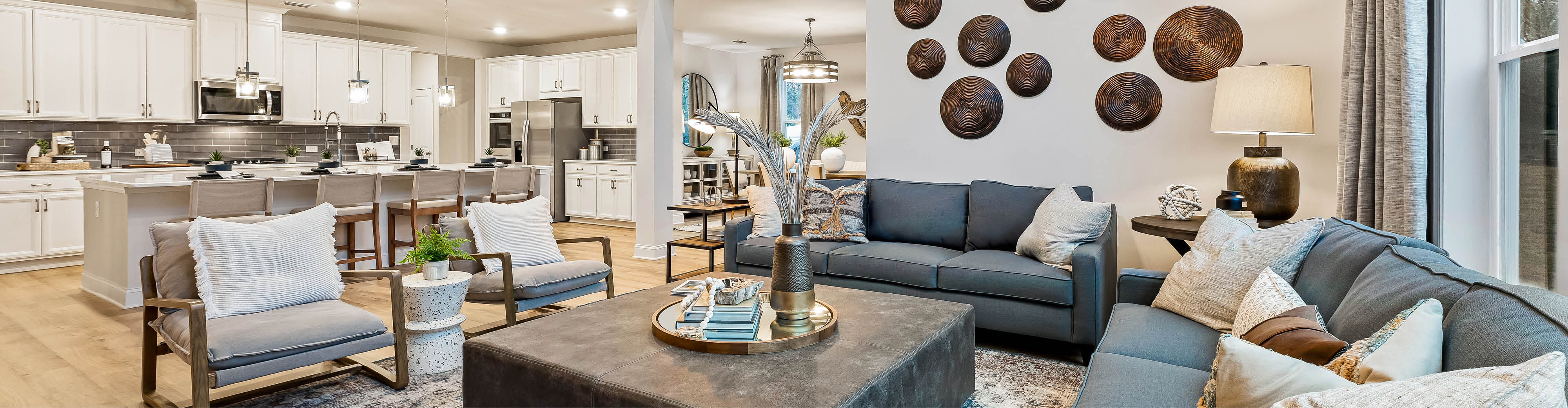 A living room with a couch and a coffee table.